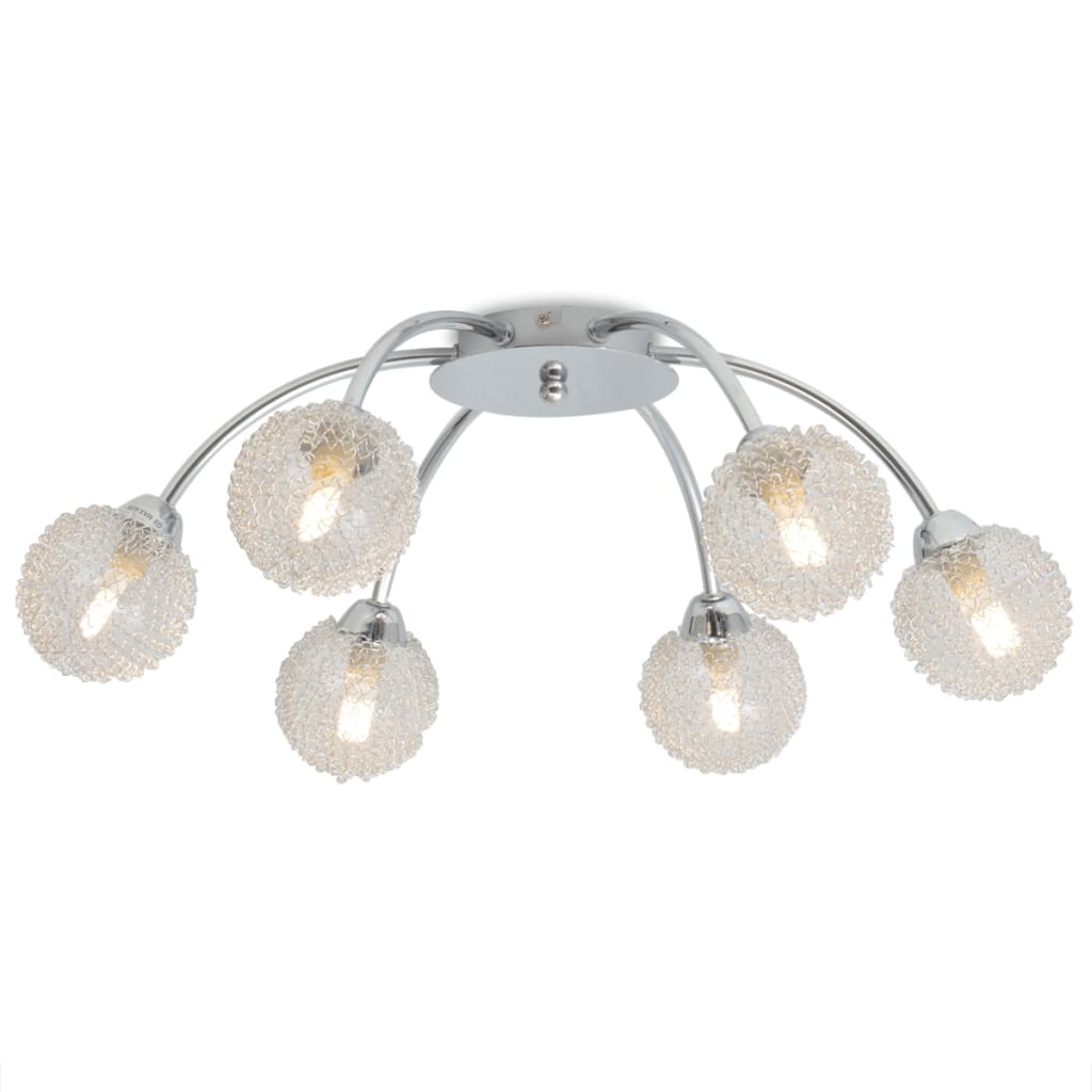 Taklampa med 6 LED-glödlampor G9 240 W