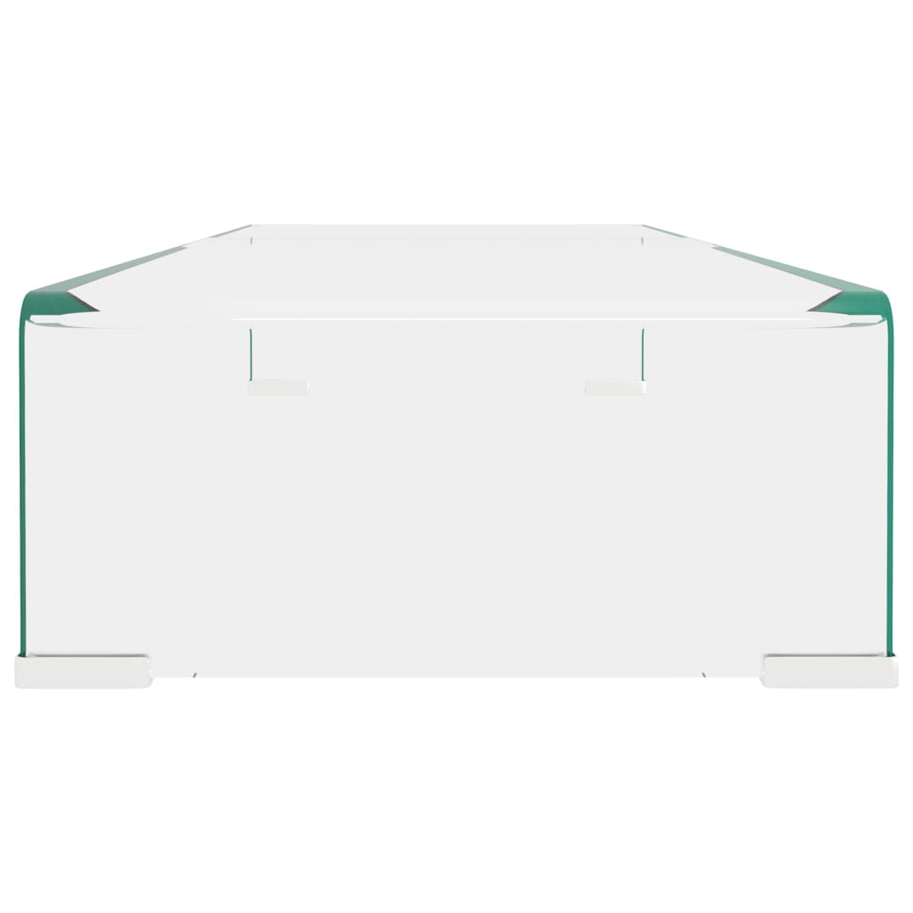 TV-bord klarglas 80x30x13 cm