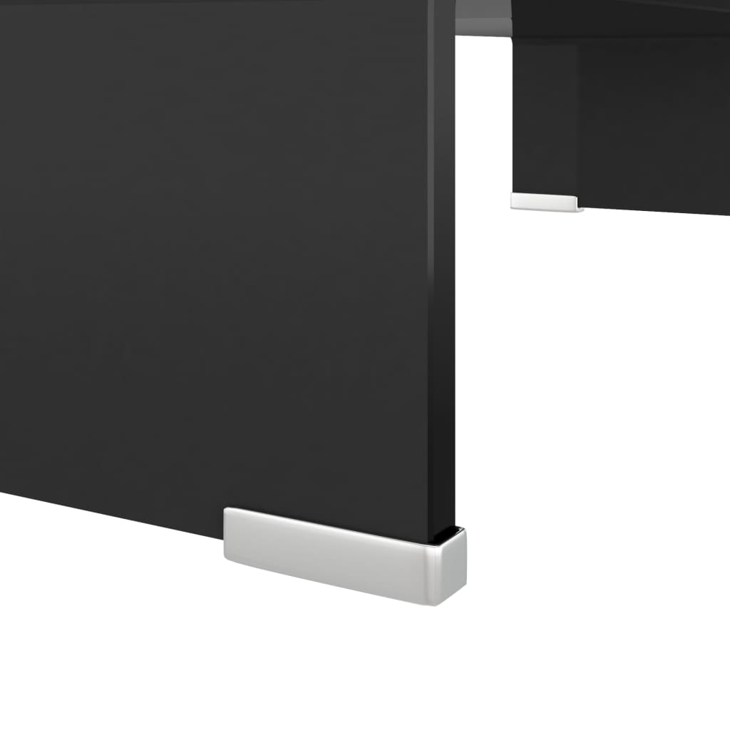 TV-bord glas svart 60x25x11 cm