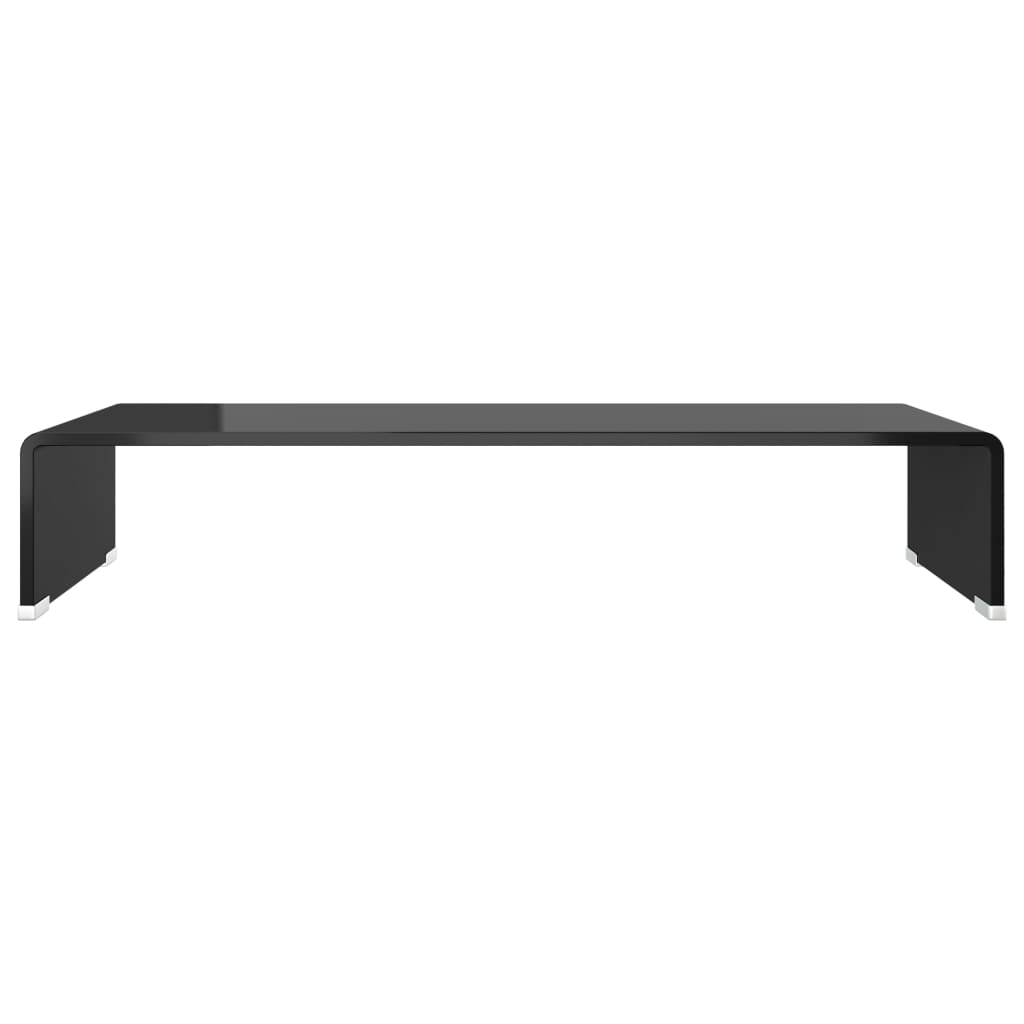 TV-bord glas svart 70x30x13 cm