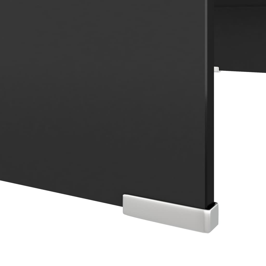 TV-bord glas svart 70x30x13 cm