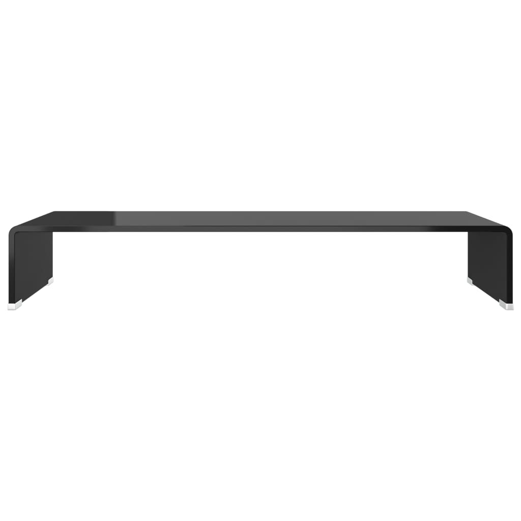 TV-bord glas svart 80x30x13 cm