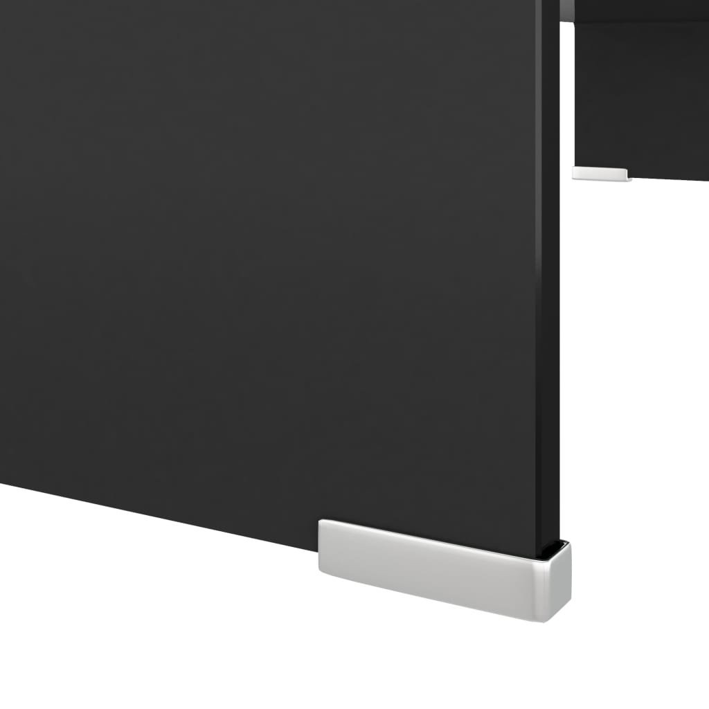 TV-bord glas svart 80x30x13 cm