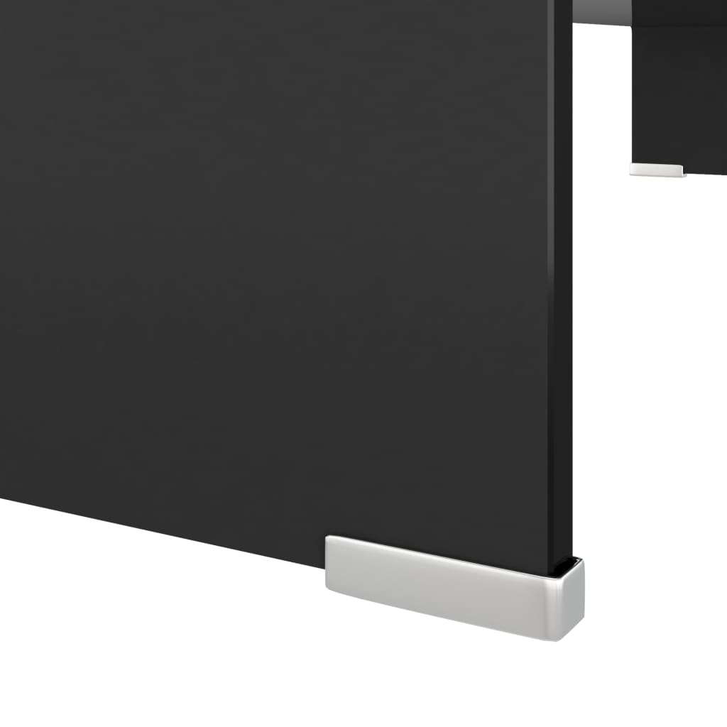TV-bord glas svart 90x30x13 cm