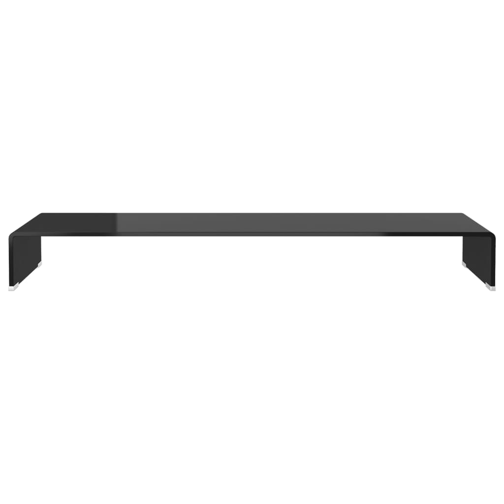 TV-bord glas svart 110x30x13 cm