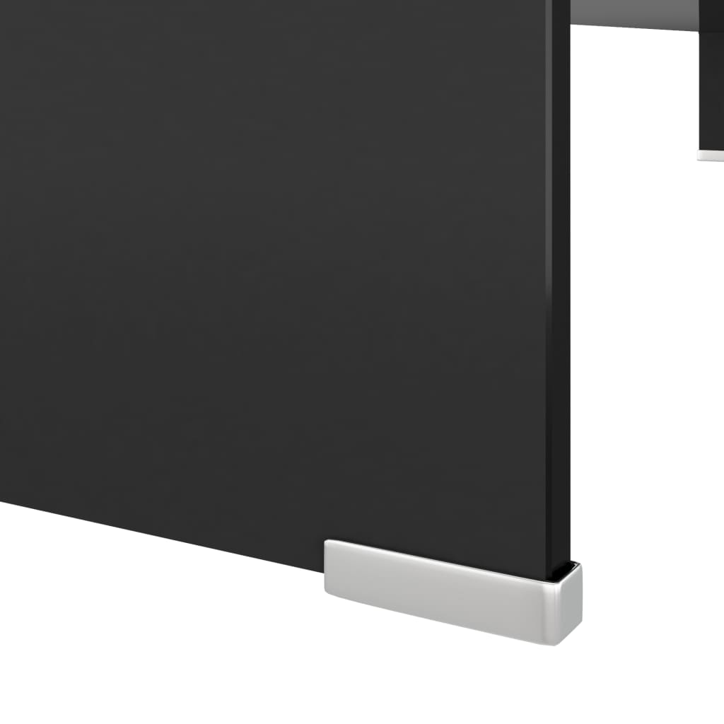 TV-bord glas svart 110x30x13 cm