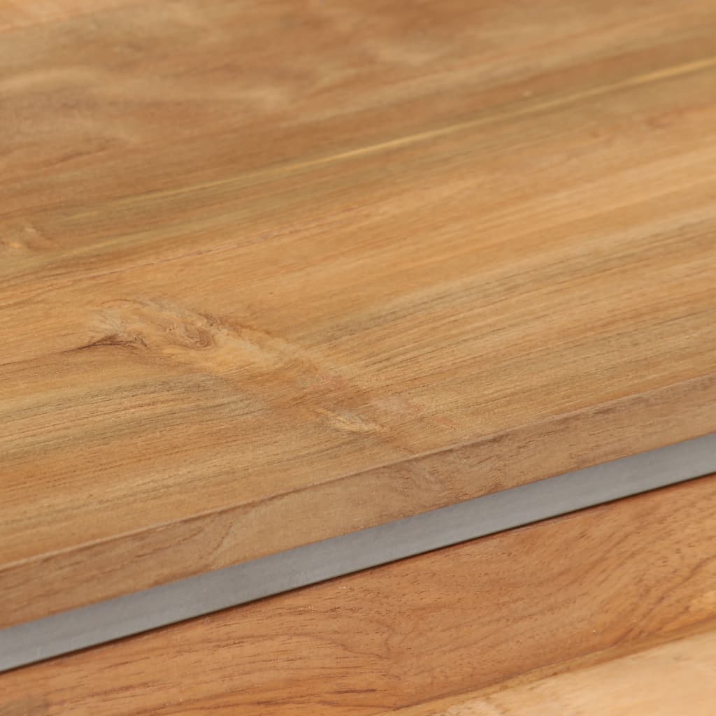 TV-bänk återvunnen teak och stål 120x30x40 cm