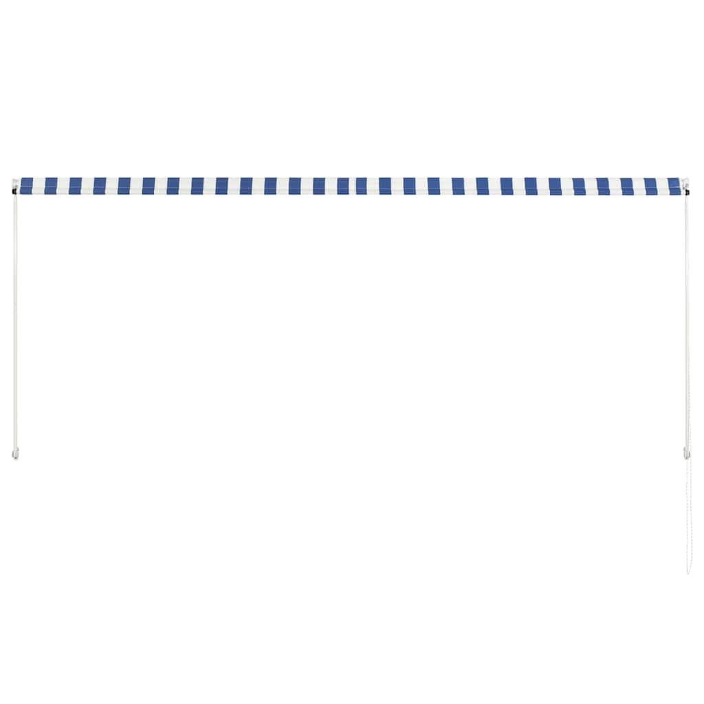 Markis 300x150 cm blå och vit
