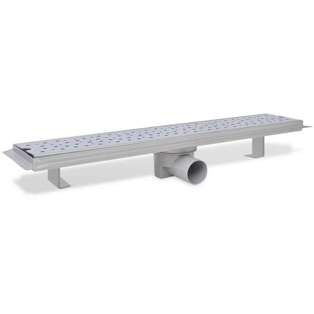 Avlång golvbrunn bubblig 630x140 mm rostfritt stål