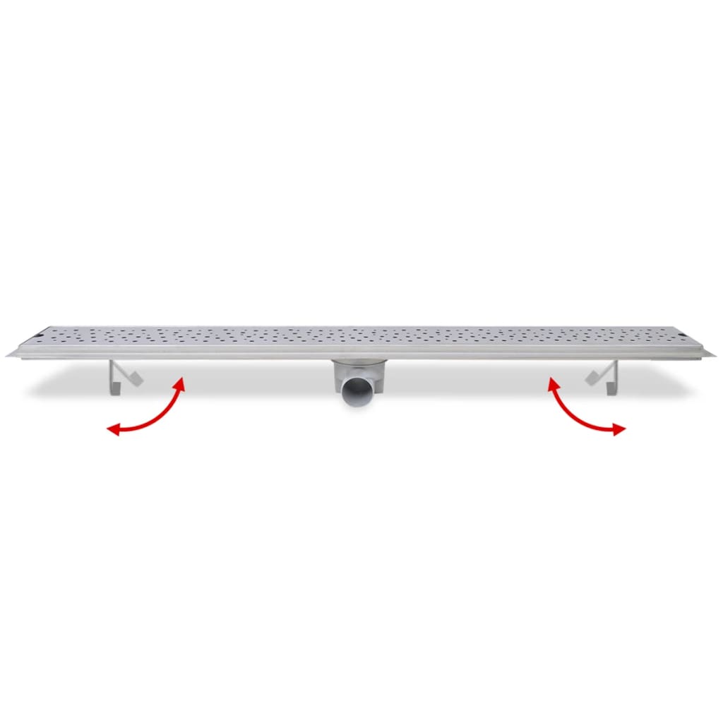 Avlång golvbrunn bubblig 1030x140 mm rostfritt stål