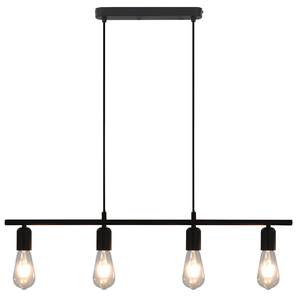 Taklampa med glödlampor 2 W svart 80 cm E27