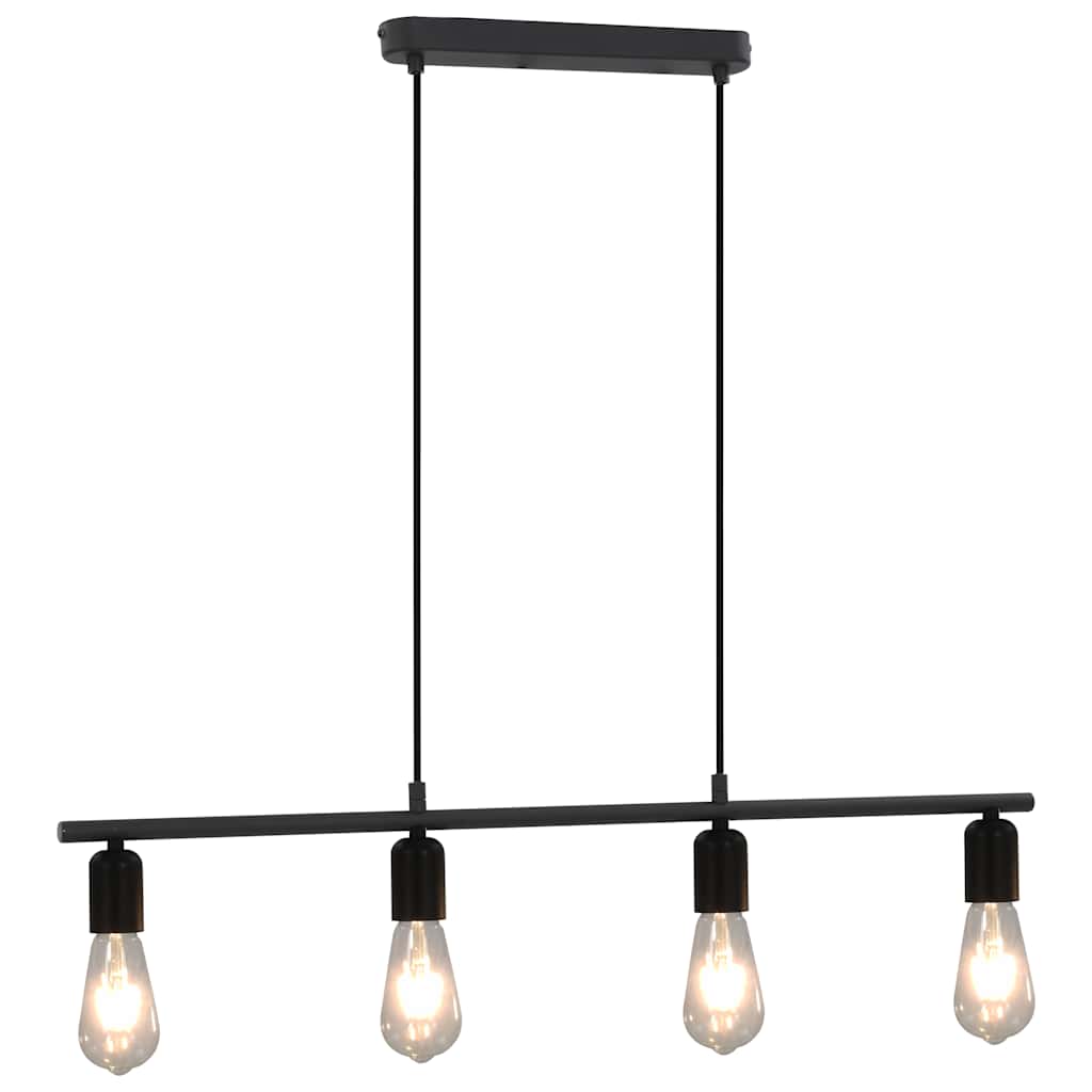Taklampa med glödlampor 2 W svart 80 cm E27