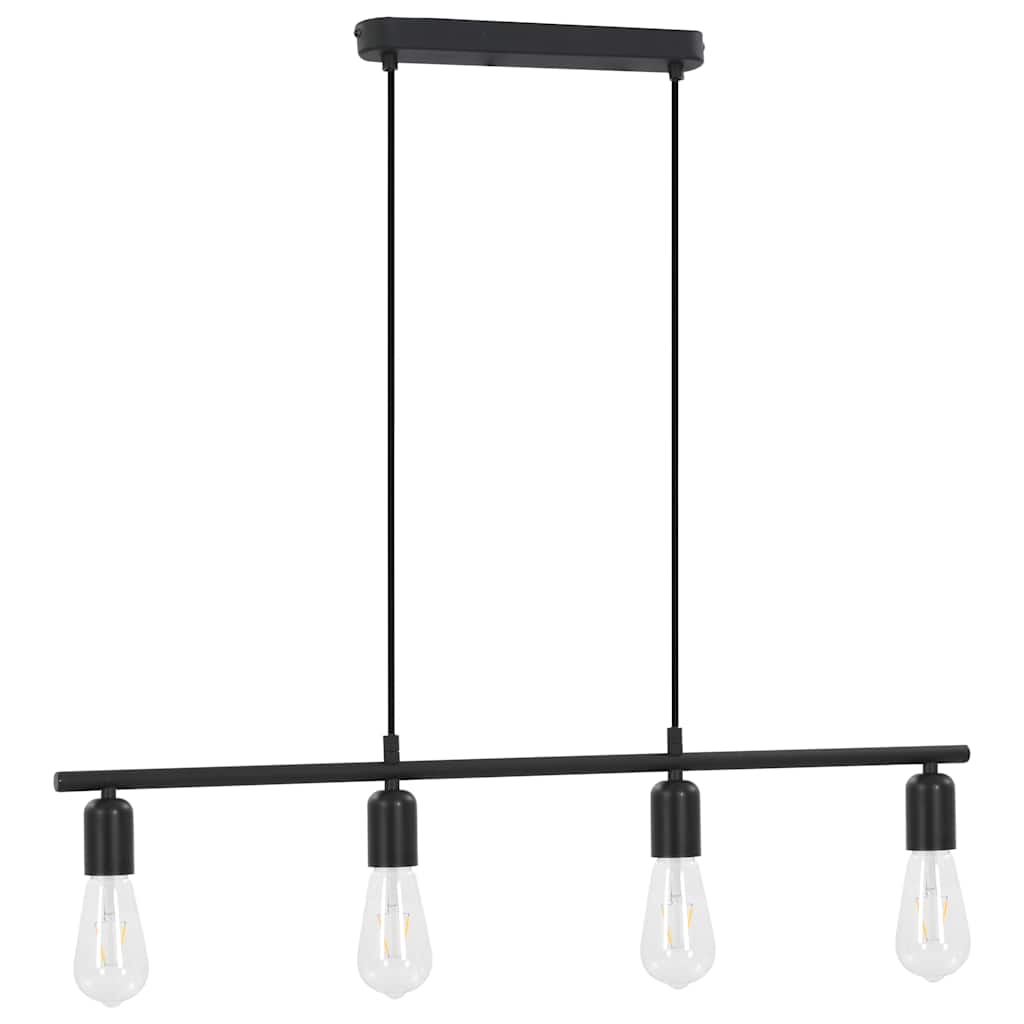 Taklampa med glödlampor 2 W svart 80 cm E27