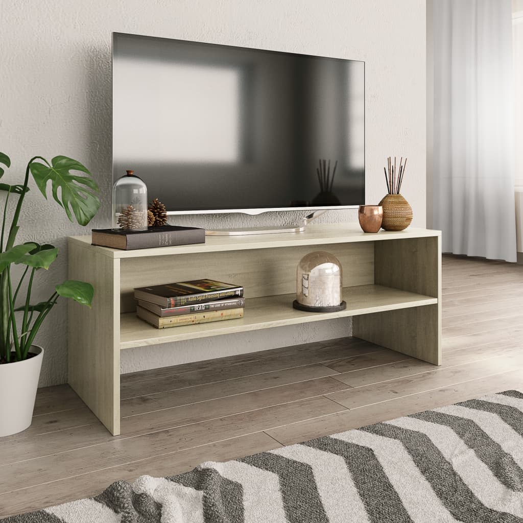 Tv-bänk sonoma-ek 100x40x40 cm konstruerat trä