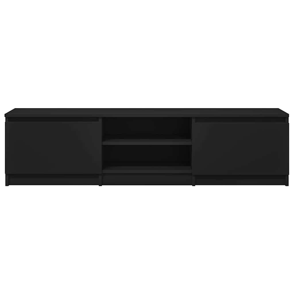 Tv-bänk svart 140x40x35,5 cm konstruerat trä