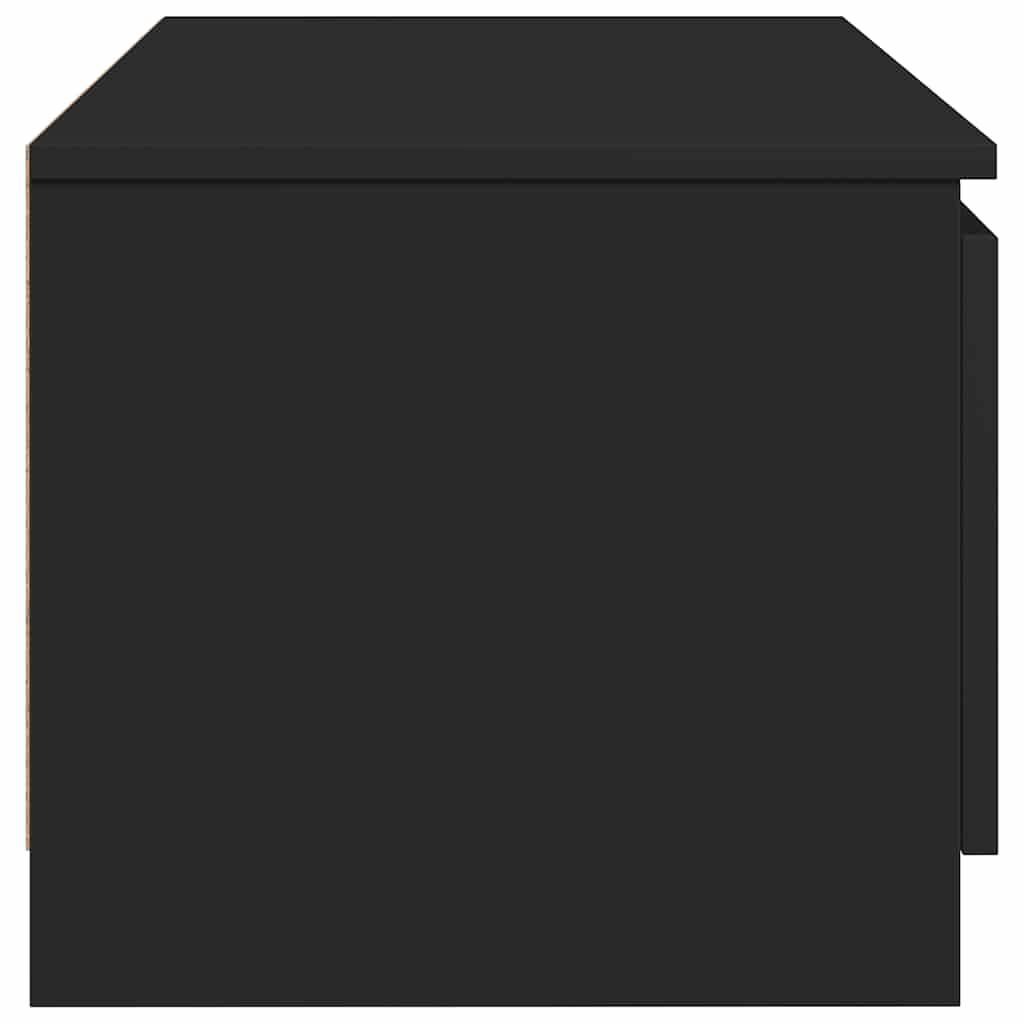 Tv-bänk svart 140x40x35,5 cm konstruerat trä