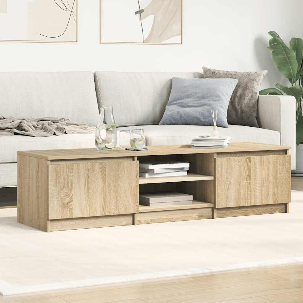 Tv-bänk sonoma-ek 140x40x35,5 cm konstruerat trä