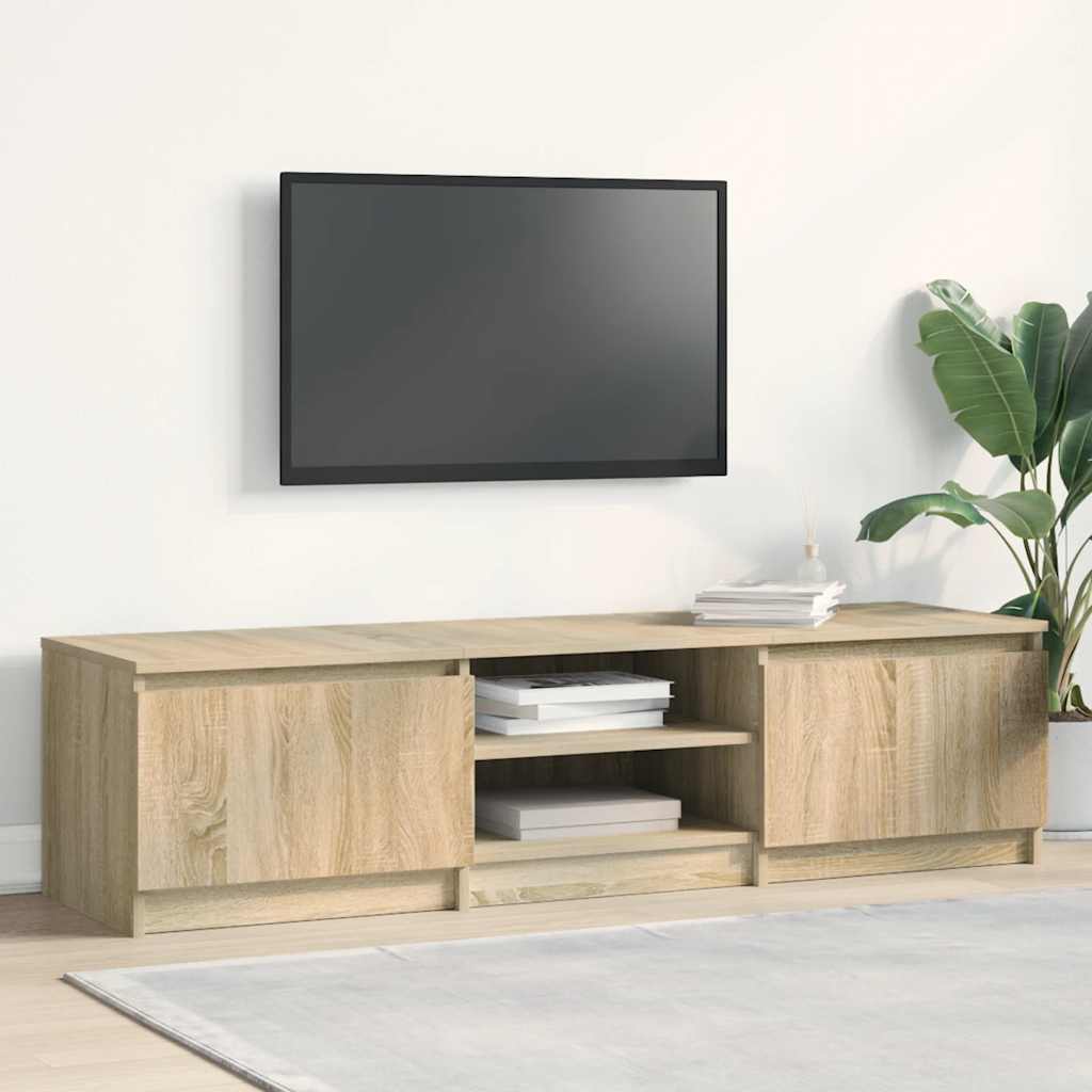 Tv-bänk sonoma-ek 140x40x35,5 cm konstruerat trä