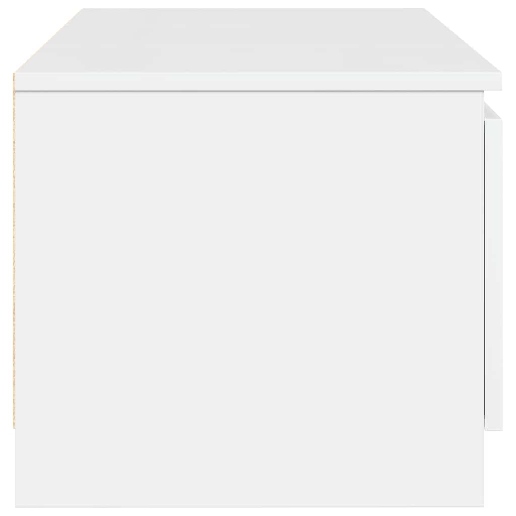 TV-bänk vit högglans 140x40x35,5 cm konstruerat trä