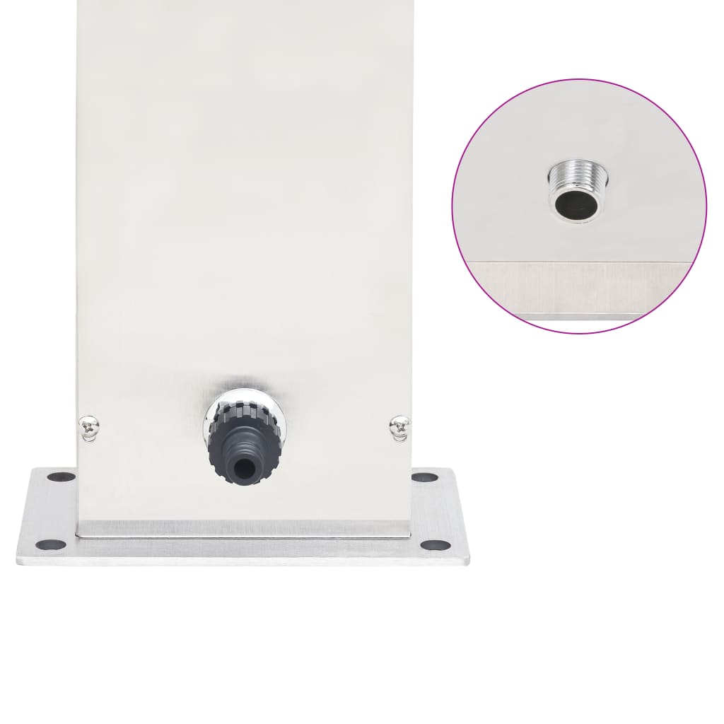 Utedusch 110 cm rostfritt stål