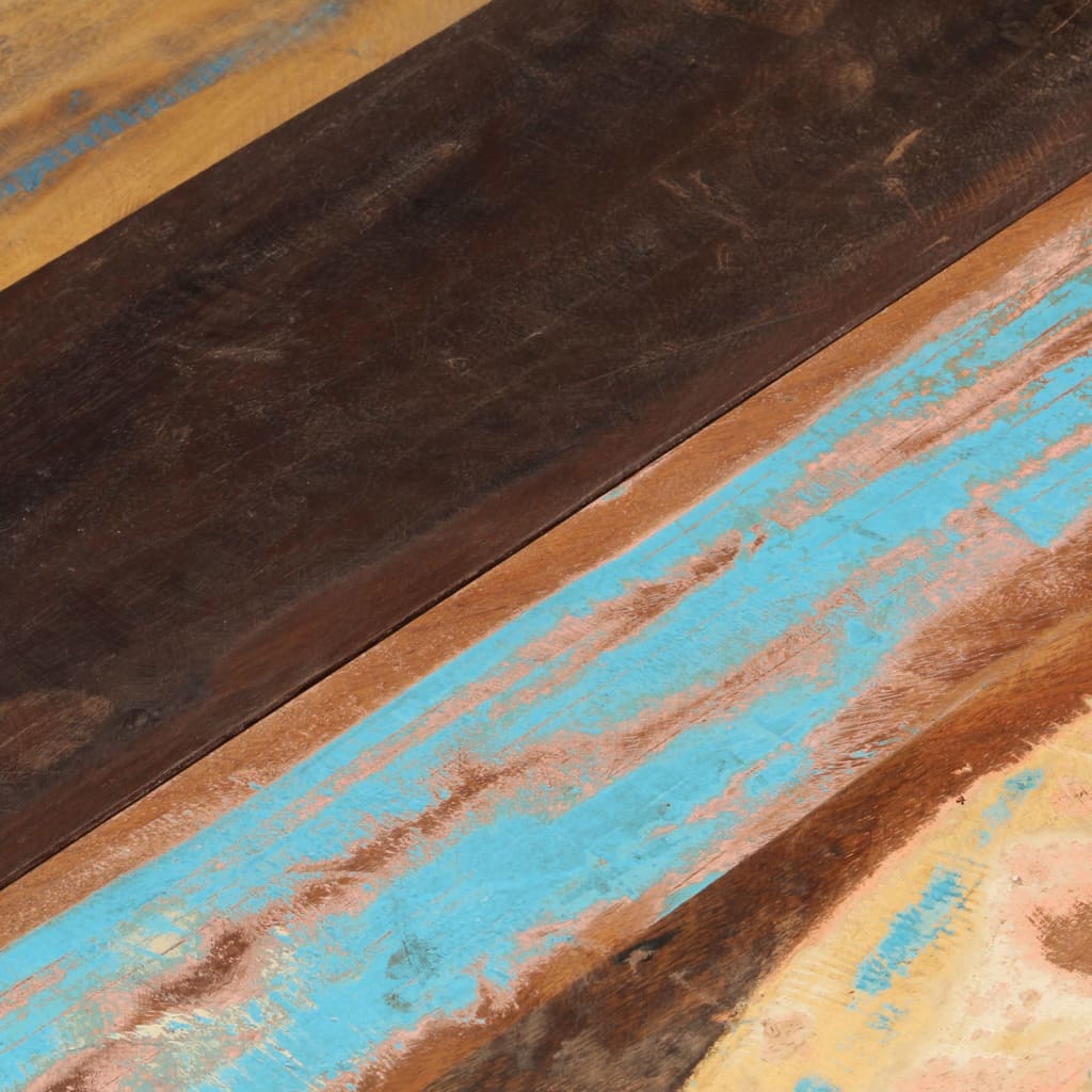 Rund bordsskiva 80 cm 25-27 mm massivt återvunnet trä