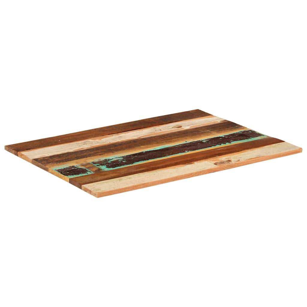 Rektangulär bordsskiva 60x80 cm 15-16 mm massivt återvunnet trä