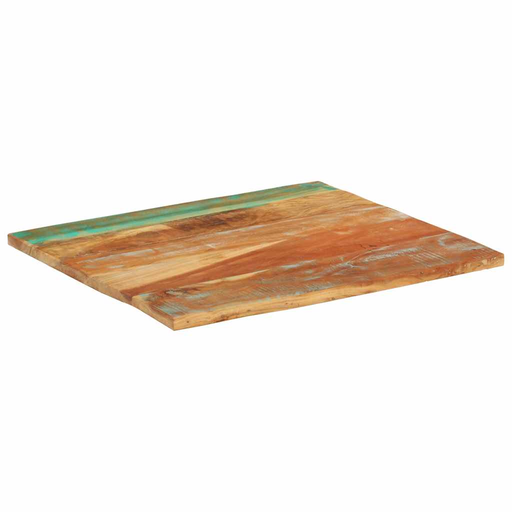 Rektangulär bordsskiva 70x80 cm 25-27 mm massivt återvunnet trä