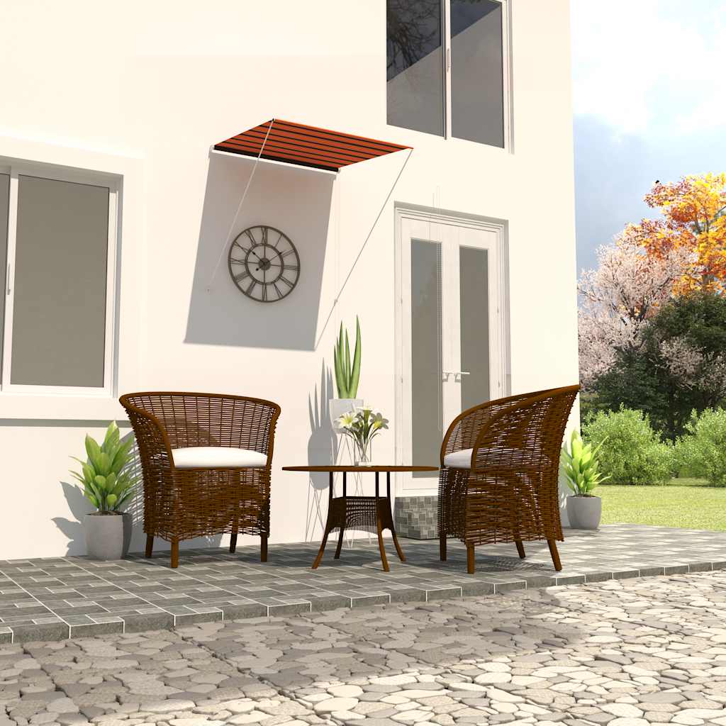 Markis 100x150 cm orange och brun