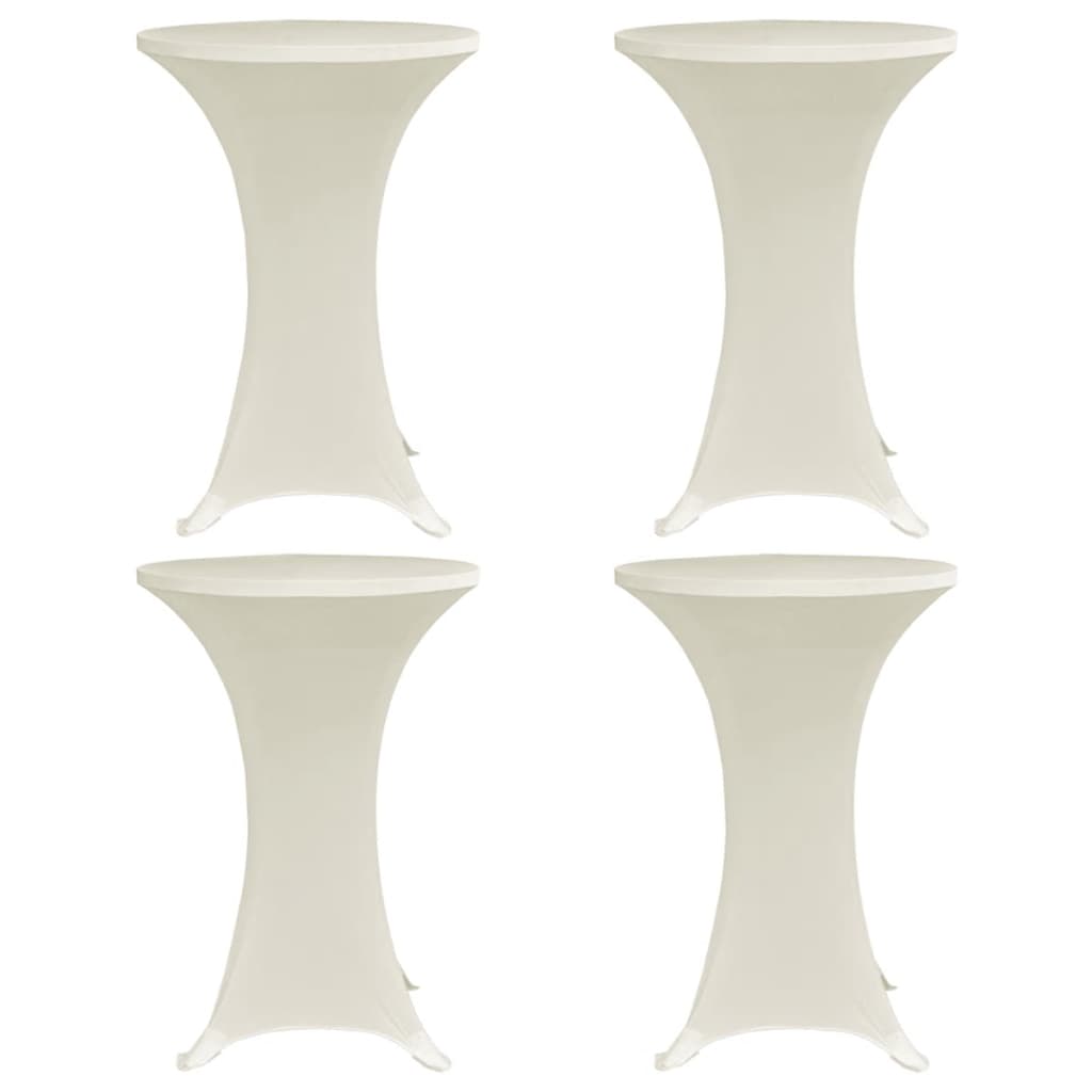 Överdrag till ståbord Ø60 cm gräddvit stretch 4 st