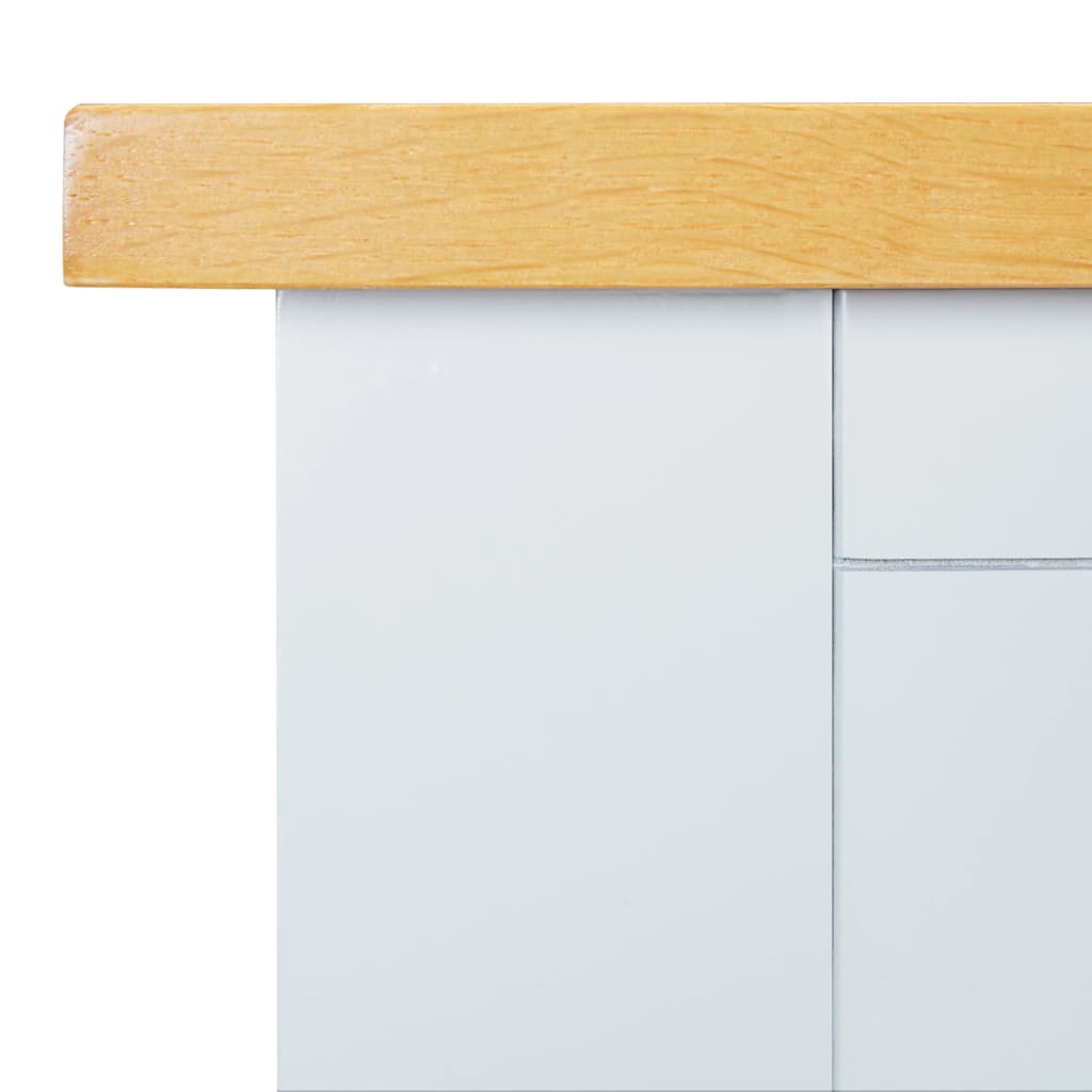 Avlastningsbord 83x30x73 cm massiv ek