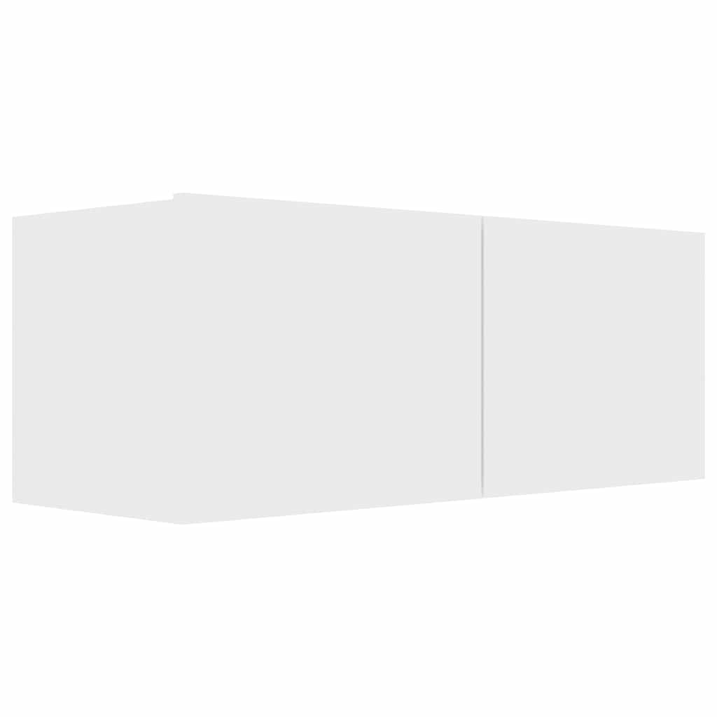 Tv-bänk vit 80x30x30 cm konstruerat trä