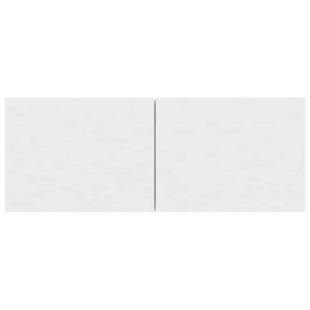 Tv-bänk vit 80x30x30 cm konstruerat trä