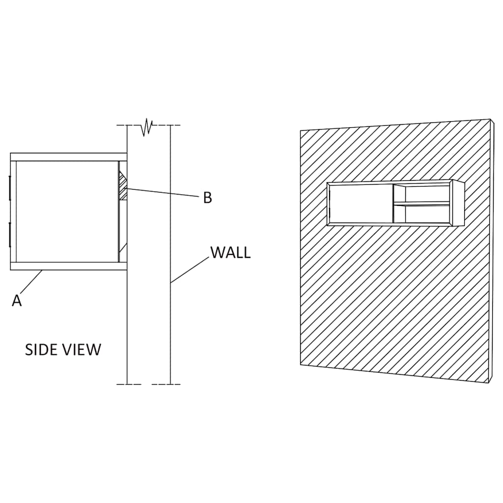 Väggmonterad TV-bänk 90x30x30 cm massiv teak