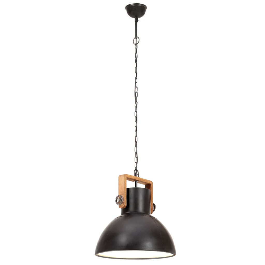Hänglampa industriell 25 W svart rund 40 cm E27