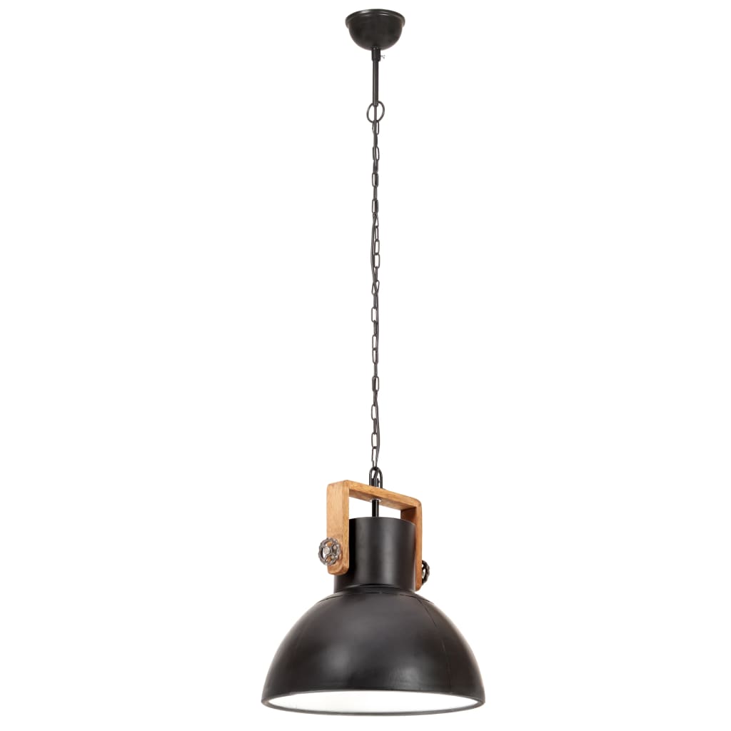 Hänglampa industriell 25 W svart rund 40 cm E27