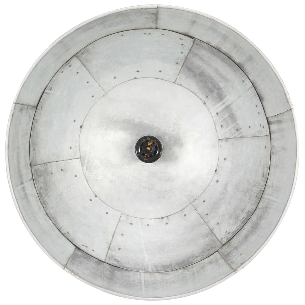 Hänglampa industriell vintage 25 W silver rund 41 cm E27