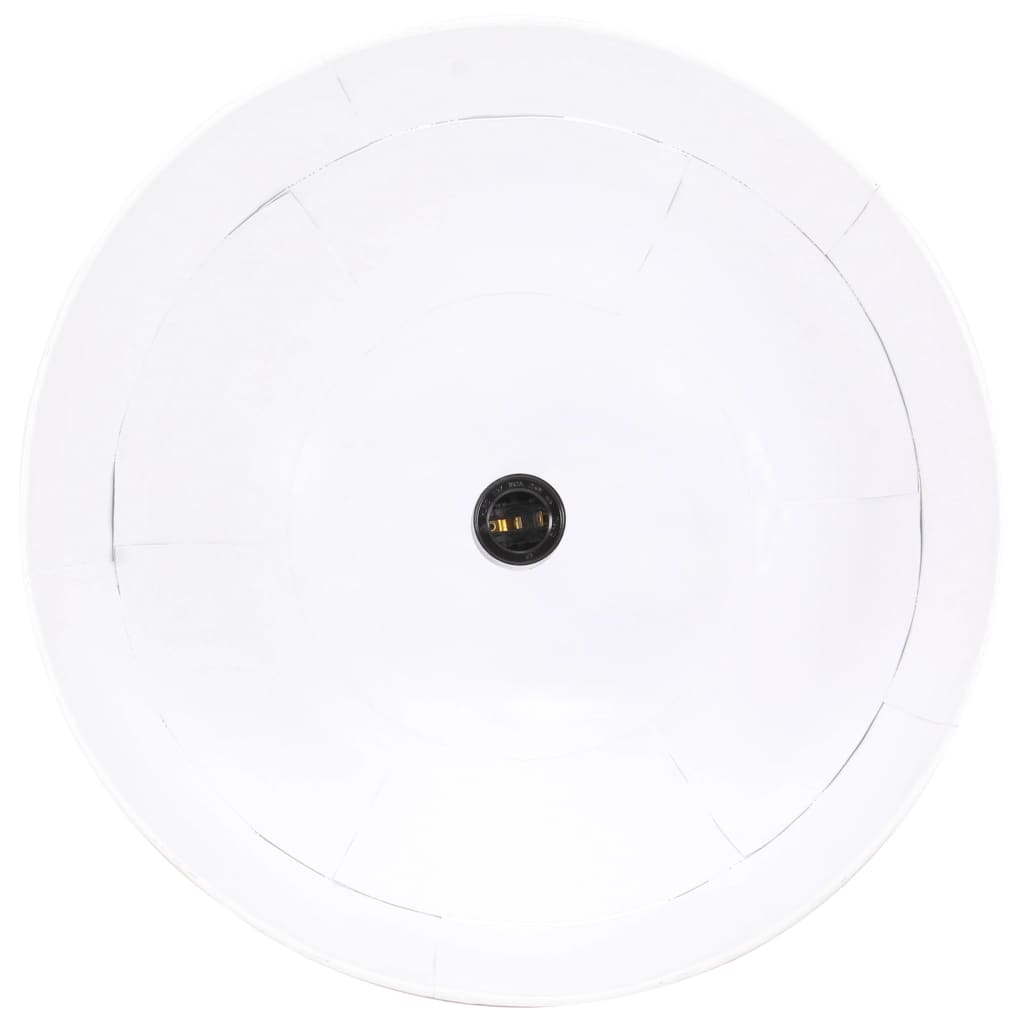 Hänglampa industriell vintage 25 W vit rund 41 cm E27