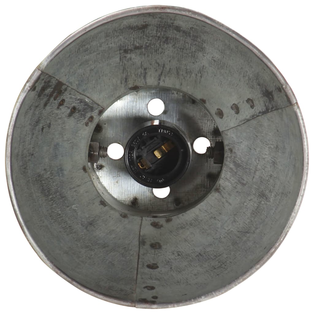 Vägglampa industriell stil silver rund E27