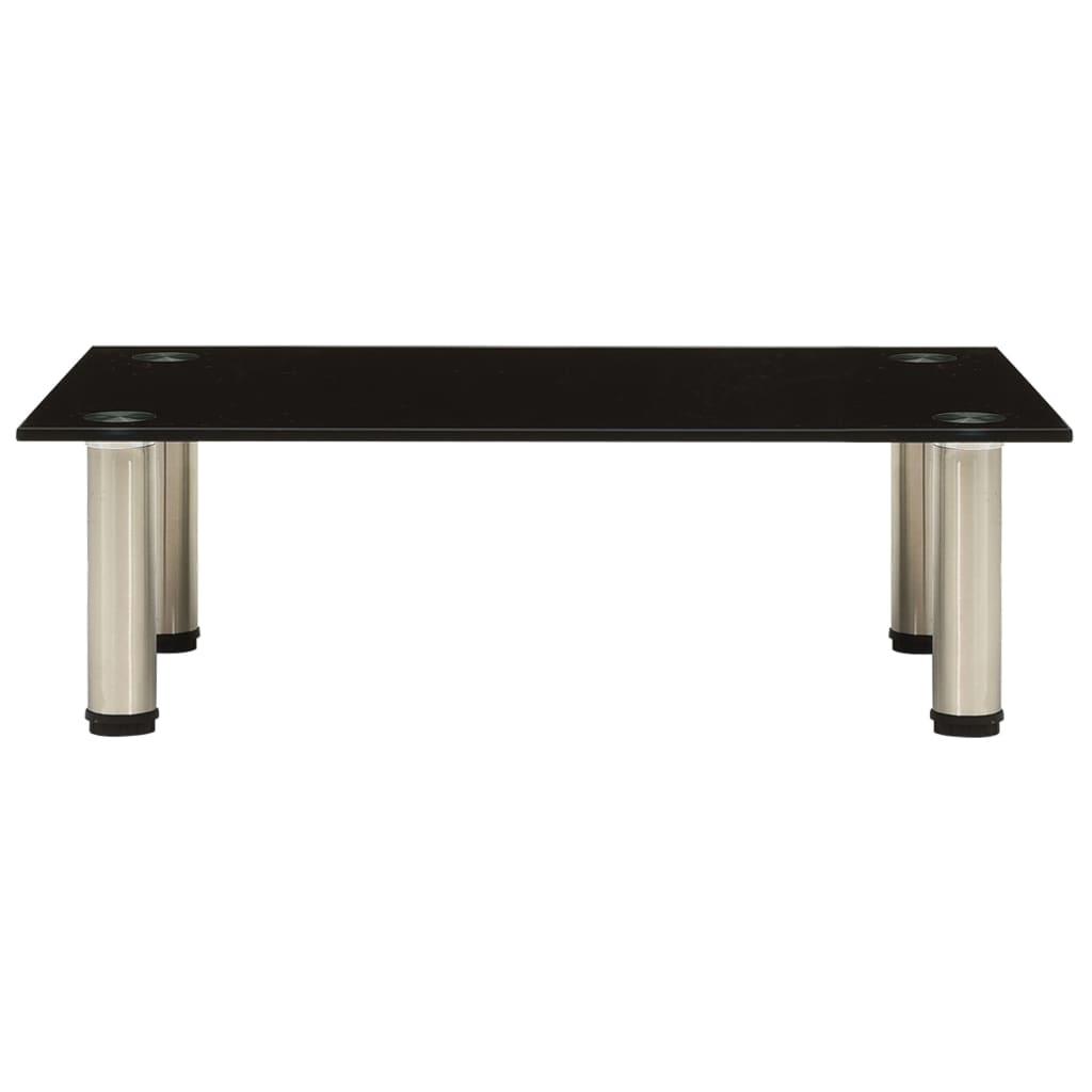 TV-bänk svart 60x35x17 cm härdat glas