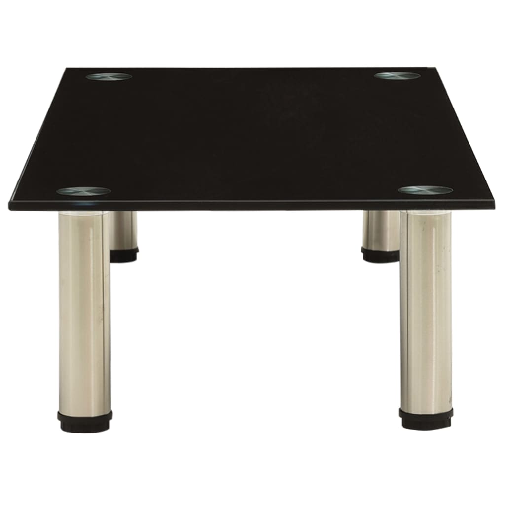 TV-bänk svart 80x35x17 cm härdat glas