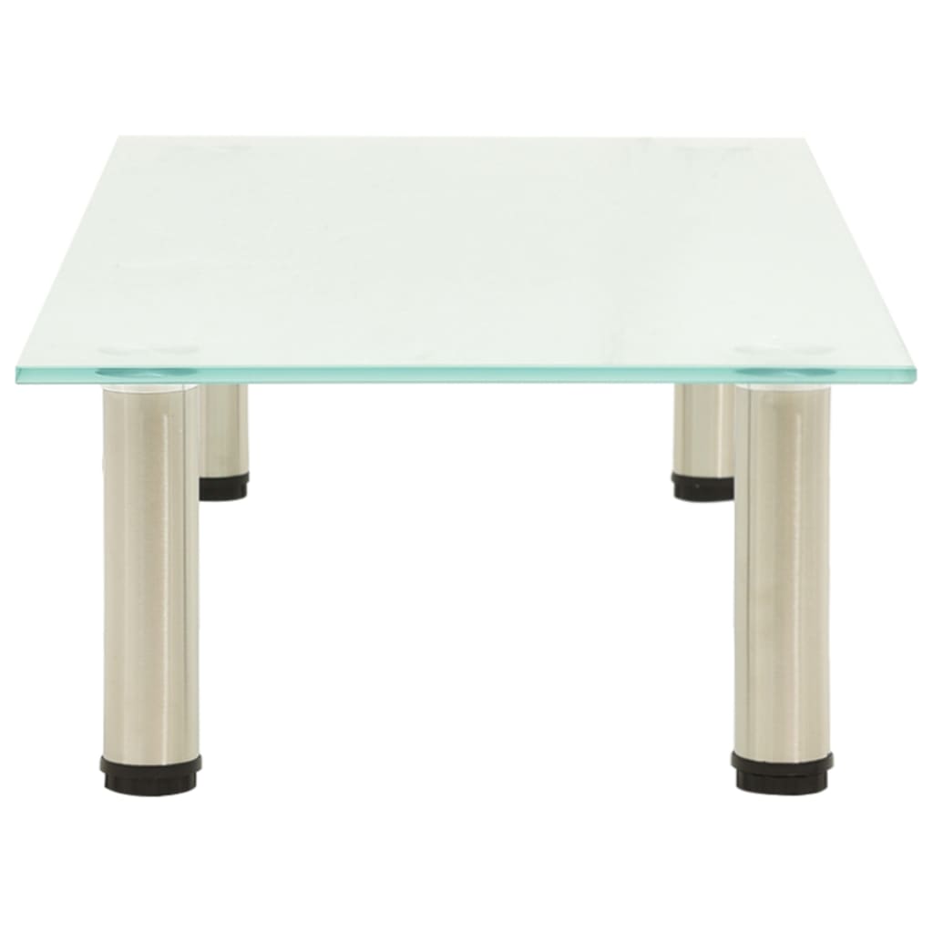 TV-bänk frostad 80x35x17 cm härdat glas