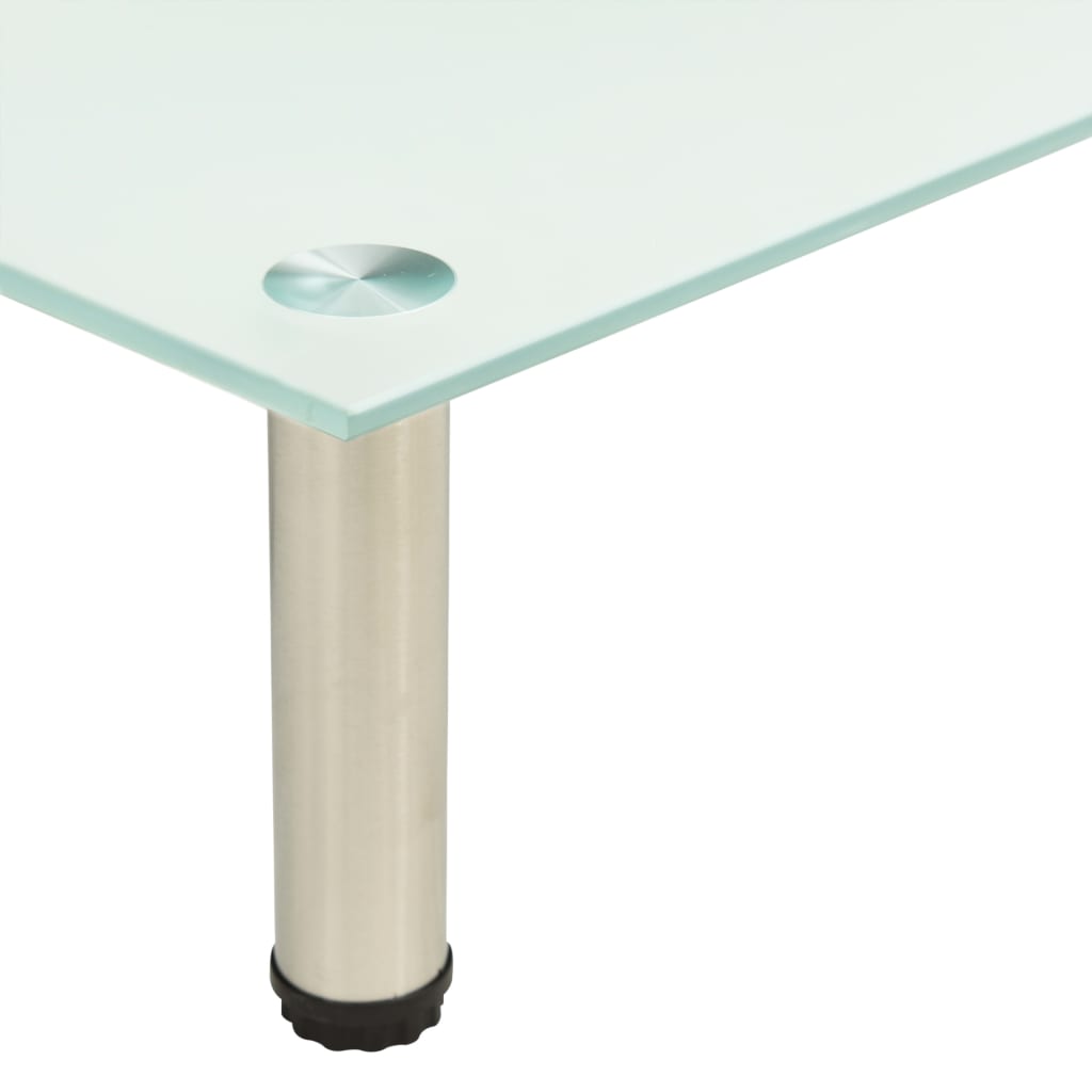 TV-bänk frostad 80x35x17 cm härdat glas