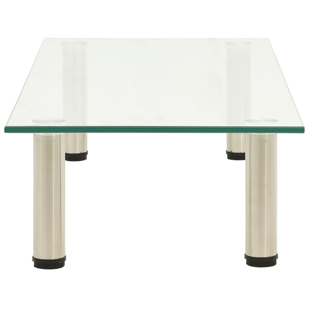 TV-bänk transparent 80x35x17 cm härdat glas