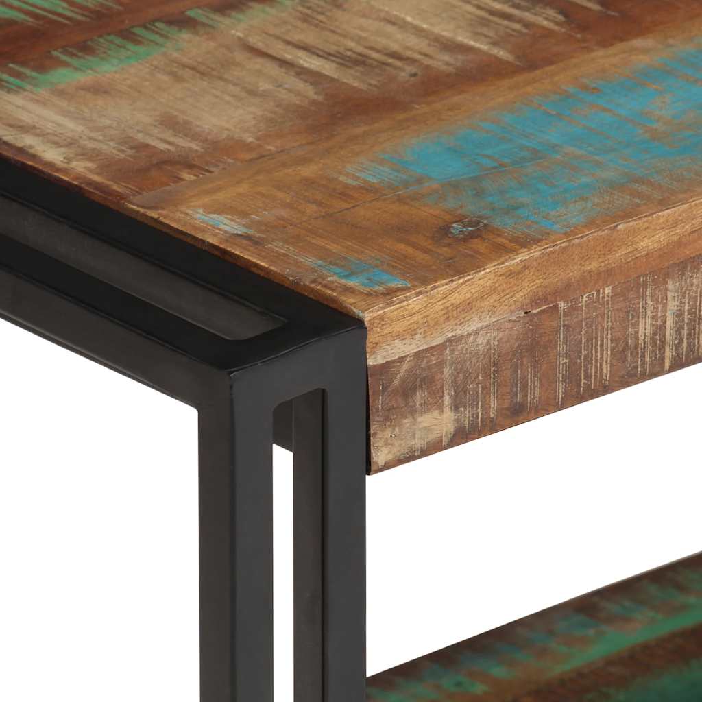 TV-bänk 120x30x40 cm massivt återvunnet trä