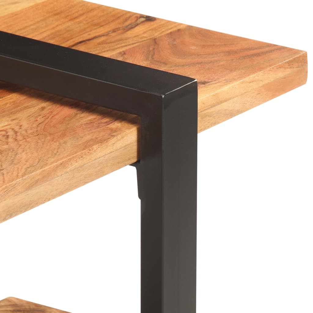 TV-bänk 130x40x40 cm massivt akaciaträ