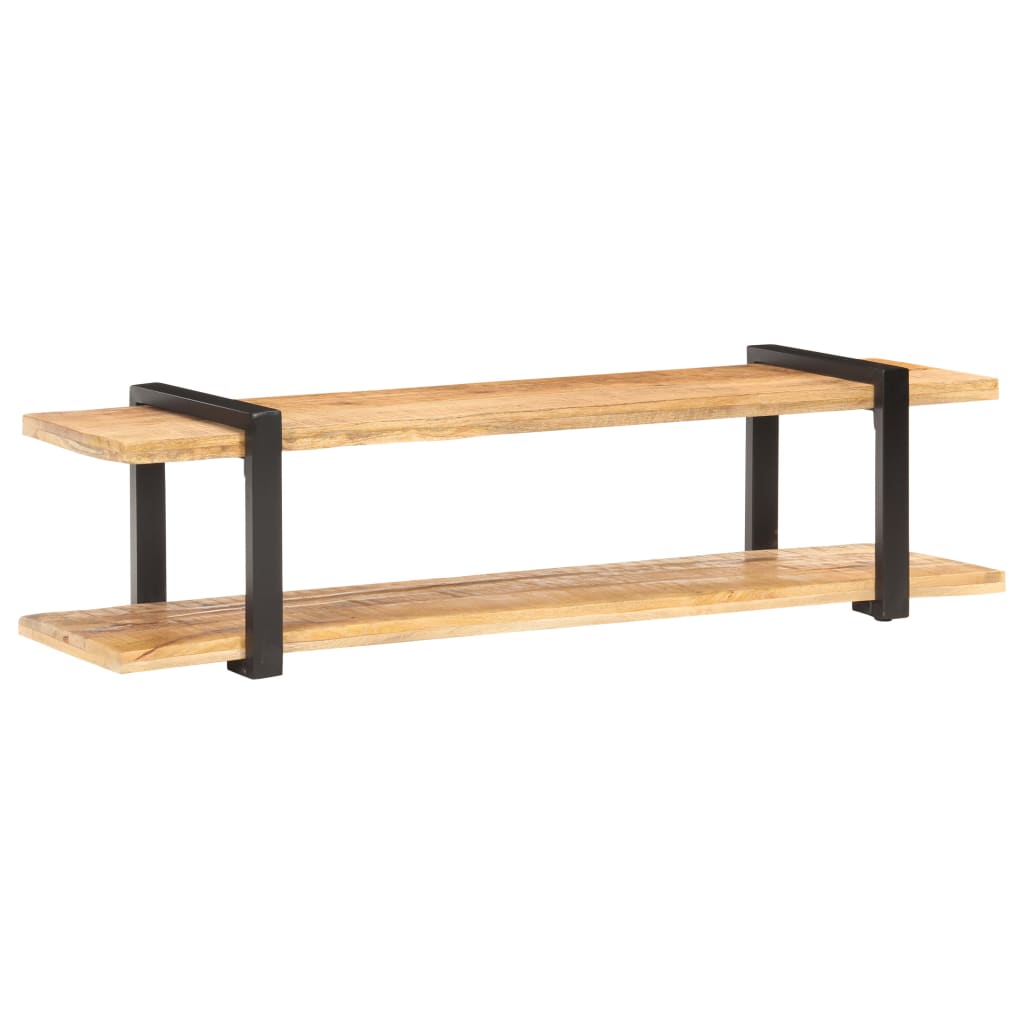 TV-bänk 160x40x40 cm massivt grovt mangoträ