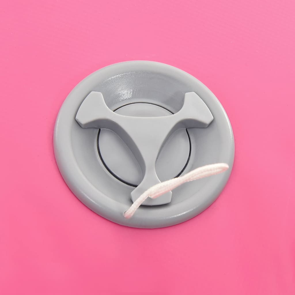 Uppblåsbar gymnastikrulle med pump 100x60 cm PVC rosa