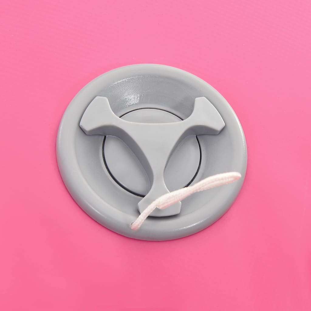 Uppblåsbar gymnastikrulle med pump 120x90 cm PVC rosa