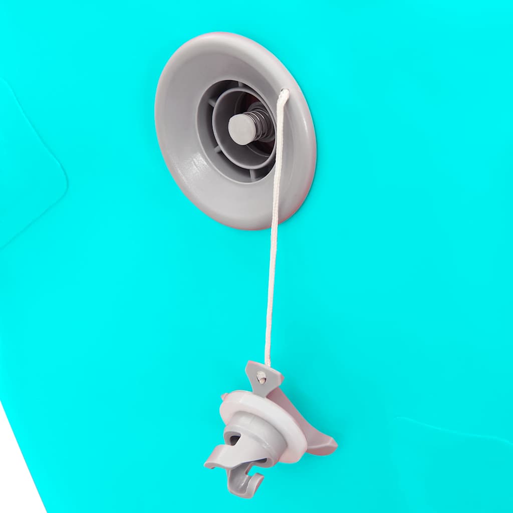 Uppblåsbar gymnastikrulle med pump 120x90 cm PVC grön