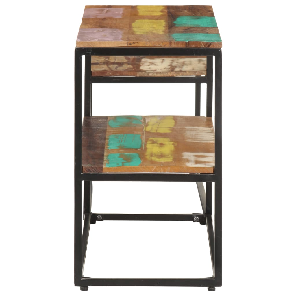 TV-bänk 180x30x50 cm massivt återvunnet trä